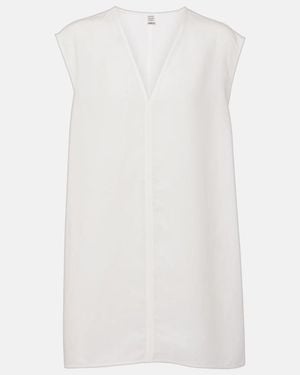 TOTEME Lyocell And Linen Top - White