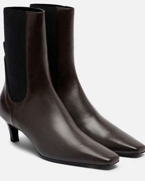 TOTEME 50 Leather Chelsea Boots - Black