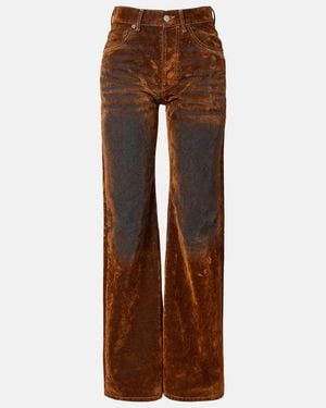 Acne Studios Mid-Rise Wide-Leg Jeans - Brown
