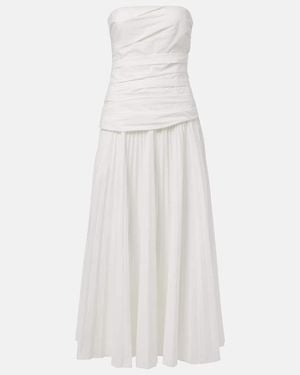 Jonathan Simkhai Arie Strapless Cotton-Blend Midi Dress - White