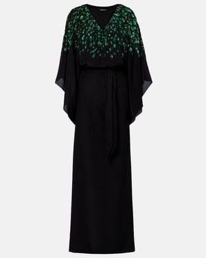 Roberto Cavalli Sequined Silk Gown - Black