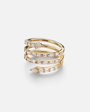 SHAY Ring Aus 18Kt Gelbgold Mit Diamanten - Weiß
