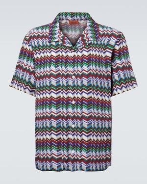 Missoni Zigzag Bowling Shirt - Blue