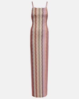 Missoni Zigzag Lame Maxi Dress - White