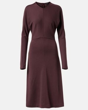 JOSEPH Wool Midi Dress - Purple