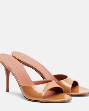 AMINA MUADDI Elodie 90 Patent Leather Mules - Pink