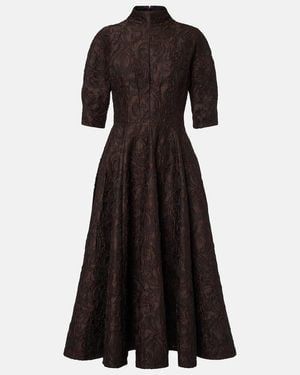 Emilia Wickstead Quinley Cloque Midi Dress - Black