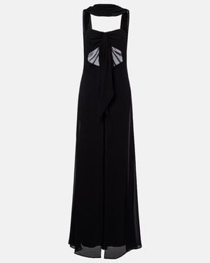 Christopher Esber Reverse Draped Silk Gown - Black