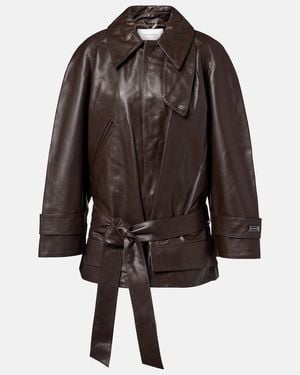 Victoria Beckham Lederjacke - Braun