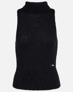 Tom Ford Cashmere And Silk Turtleneck Top - Black