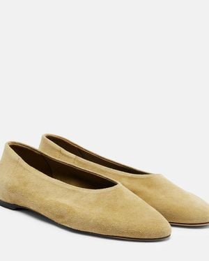 TOTEME Suede Ballet Flats - Natural