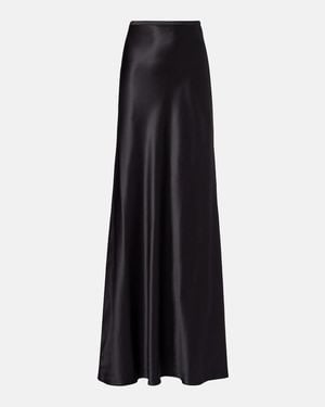 Saint Laurent Maxirock Aus Seide - Schwarz