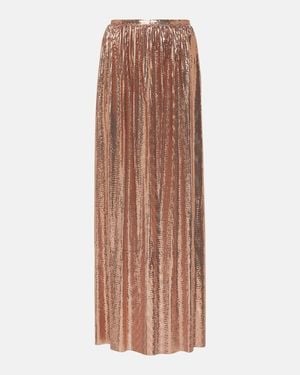Rabanne Metallic Mesh Maxi Skirt - Brown