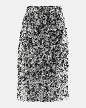 Dolce & Gabbana Sequined Pencil Skirt - Metallic