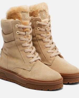 Bogner Schnuerstiefel Calgary Aus Veloursleder - Natur