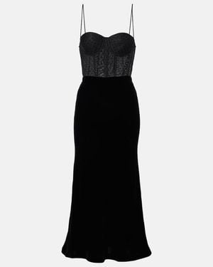 Rebecca Vallance Ethel Polka-Dot Bustier Dress - Black