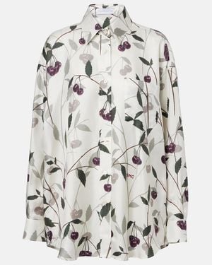 Stella McCartney Printed Silk Twill Shirt - Grey