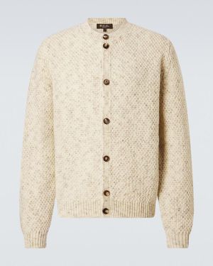 Loro Piana Ash Wool And Cashmere-Blend Cardigan - Natural