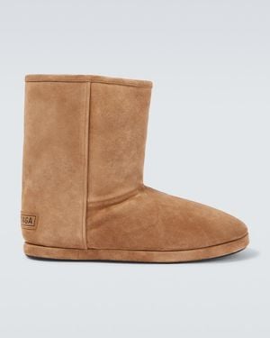 Balenciaga Ankle Boots Alaska Aus Veloursleder - Braun