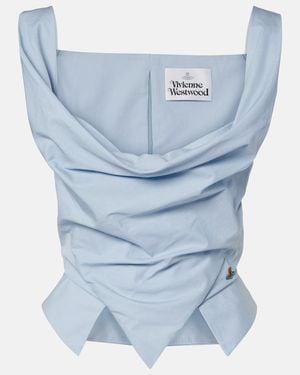 Vivienne Westwood Sunday Cotton Bustier Top - Blue