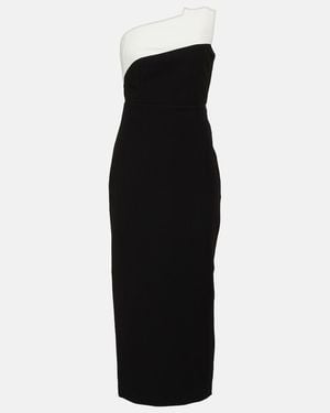 Roland Mouret Strapless Panelled Midi Dress - Black