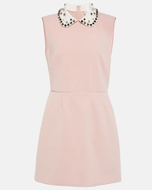 RED Valentino Embellished Cady Minidress - Pink