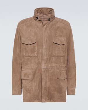 Loro Piana Traveller Suede Jacket - Natural