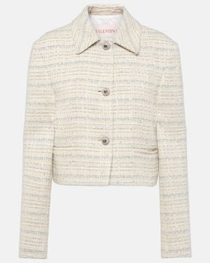 Valentino Mossi Cotton-Blend Jacket - White