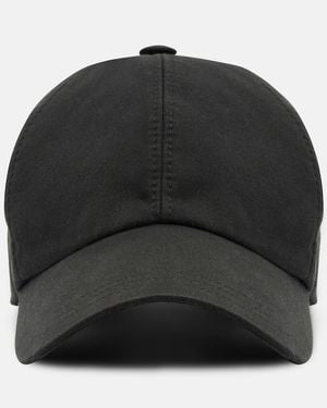 The Row Caspian Cotton Canvas Baseball Cap - Black