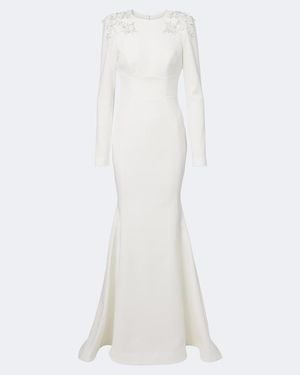 Rebecca Vallance Andre Embellished Gown - White