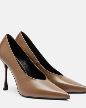 Jude Kiss Leather Court Shoes - Brown