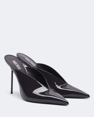 Paris Texas Lidia Patent Leather Mules - Blue