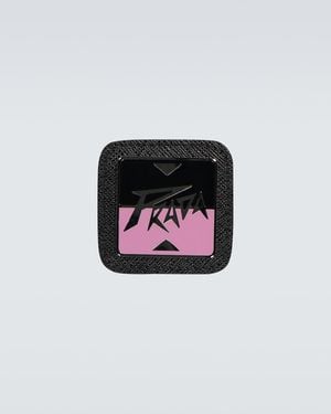 Prada Patch Mit Leder - Schwarz