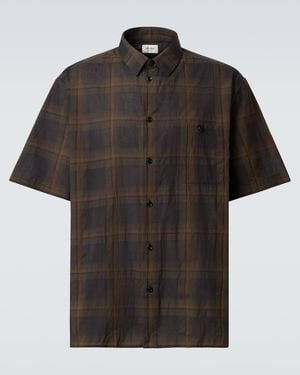 Saint Laurent Cotton Tartan Shirt - Black