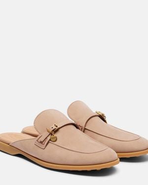 Tod's Leather Mules - Natural