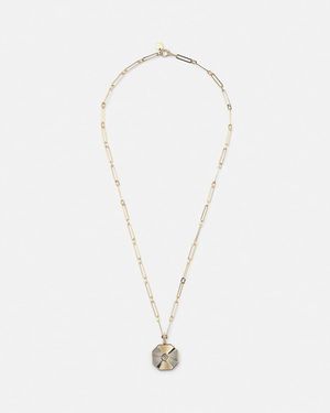 SHAY Radiant Octagon 18Kt Pendant Necklace With Diamonds - White