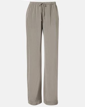 Rohe Striped Wide-Leg Trousers - Grey