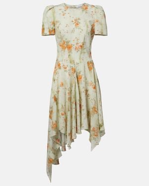 McQueen Bedrucktes Midikleid - Mettallic