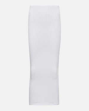 Alaïa Cutout Technical Midi Skirt - White