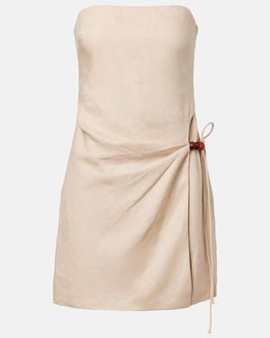 SIR. Moretti Linen Minidress - Natural