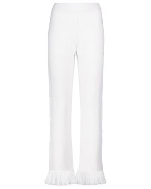 Alanui Cordillera Fringed Virgin Wool Pants - White