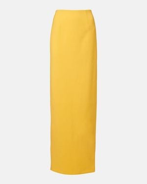 Carolina Herrera Maxirock Aus Einem Wollgemisch - Gelb