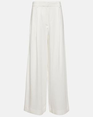 Co. Pantalones Anchos De Saten - Blanco