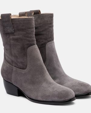 FARM Rio Suede Ankle Boots - Black