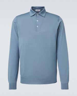 Lardini Polopullover Aus Wolle - Blau
