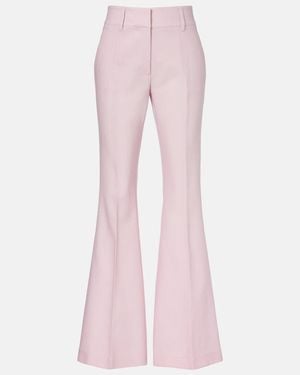 Gabriela Hearst Rhein Wool Flared Trousers - Pink