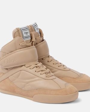 Chloé Kick High-Top Trainers - Natural