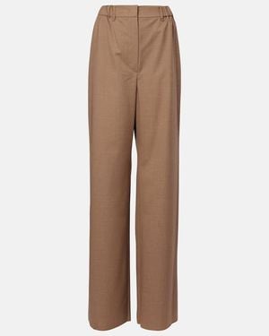 Max Mara Gerade Hose Salpa Aus Schurwolle - Braun