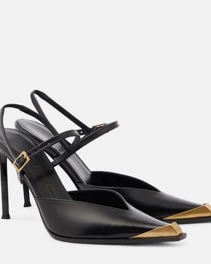 Etro Leather Mules - Black