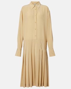 TOTEME Hemdblusenkleid Aus Seide - Natur